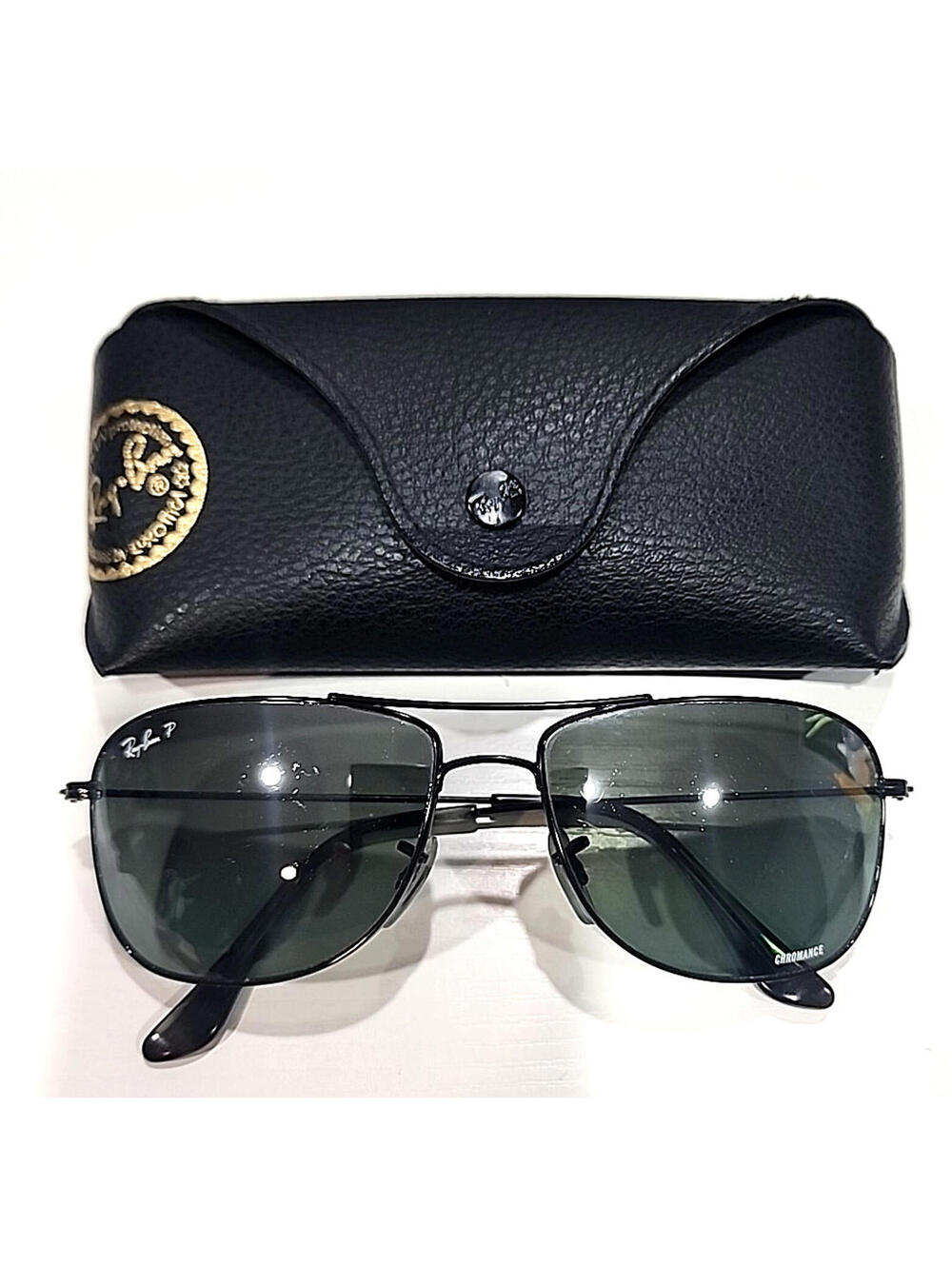Ray Ban RB3543 002/5L Black Chromance Gray Polarized Sunglasses 59-16 140 w Case